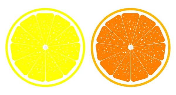 Laranja e limão — Vetor de Stock