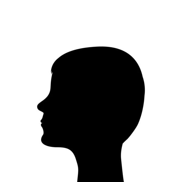 Silhouette of a man's head — Stock Vector
