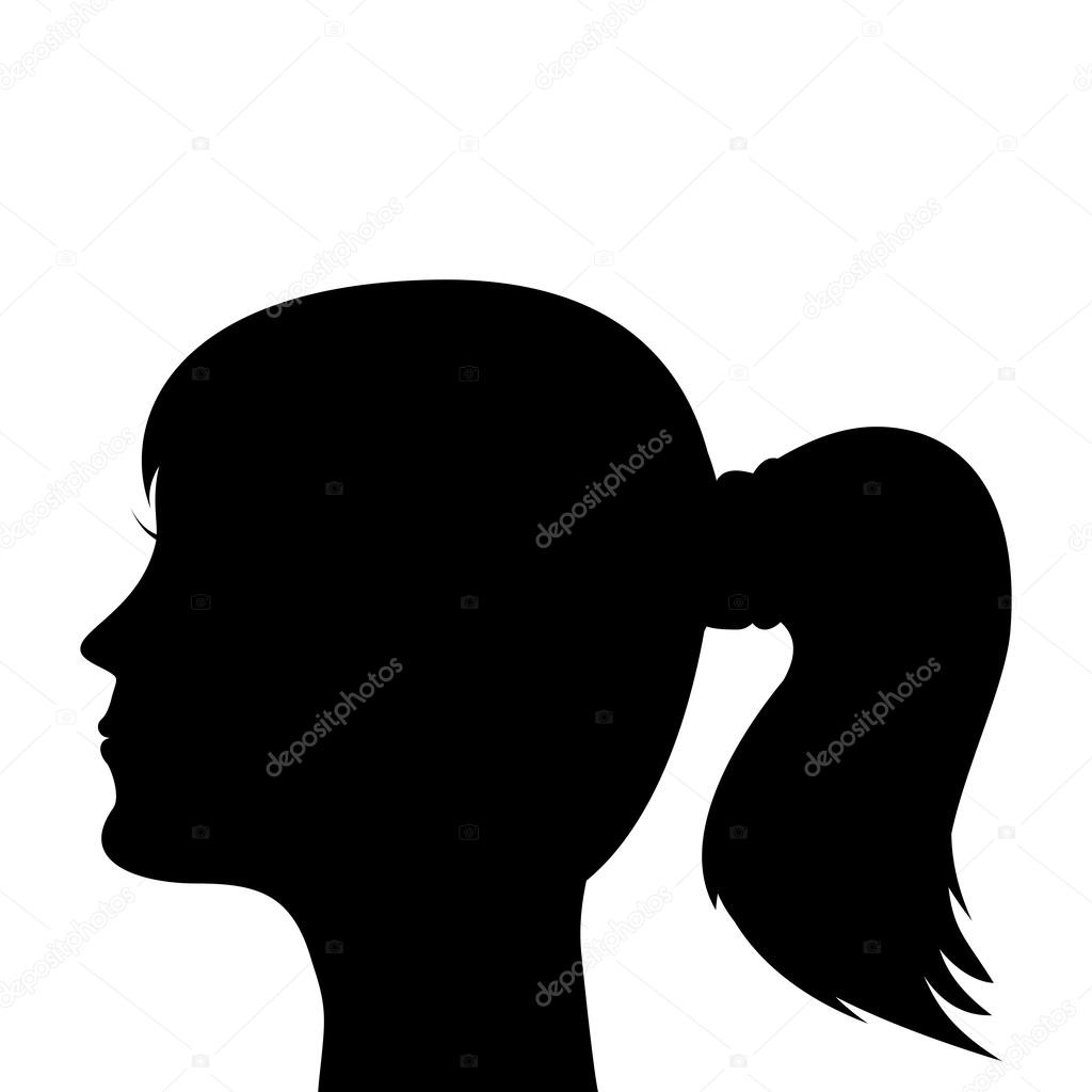 Silhouette of a young girl