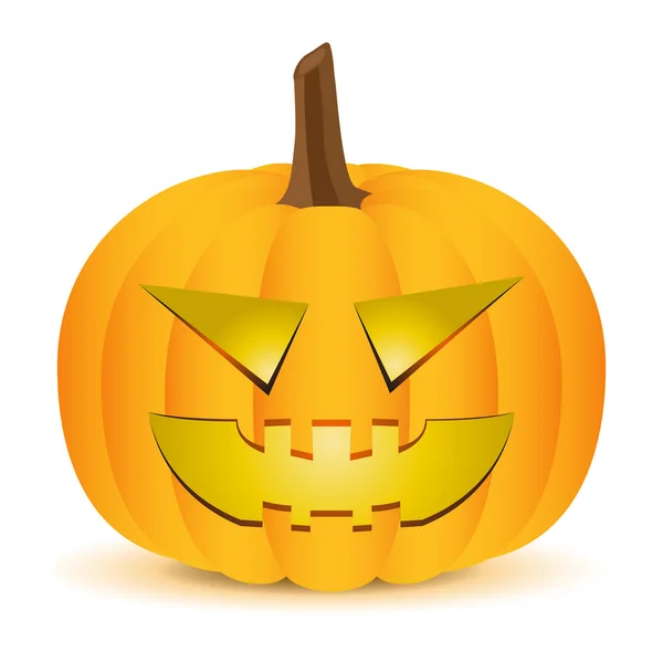 Halloween Pumpkin isolated on white — Stock Vector