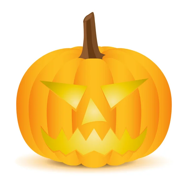 Zucca di Halloween isolato su bianco — Vettoriale Stock