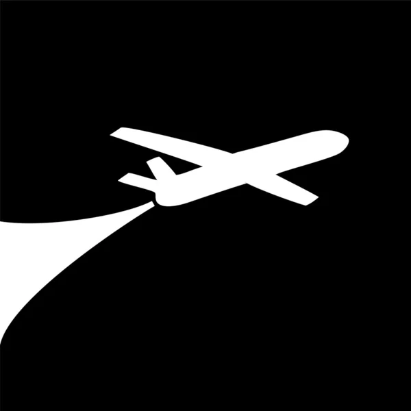 Desain simbol pesawat terbang - Stok Vektor