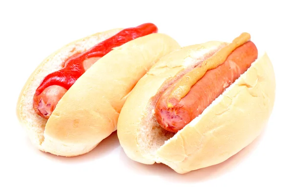 Dvě klasické hot dog — Stock fotografie