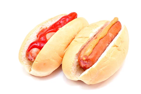 Dvě klasické hot dog — Stock fotografie