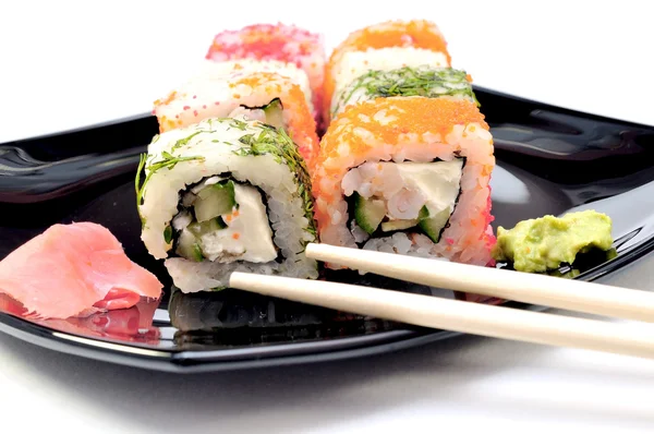Colored Japanese rolls — Stock Photo, Image