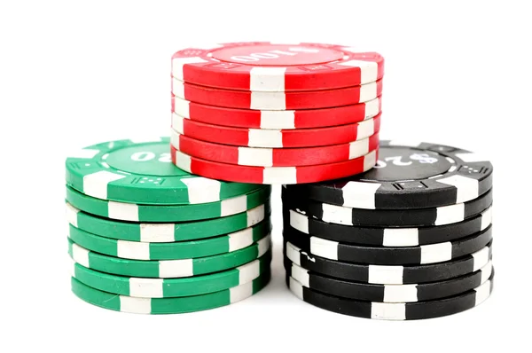 Chips para poker — Fotografia de Stock