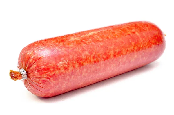 Варёная и копчёная колбаса — стоковое фото