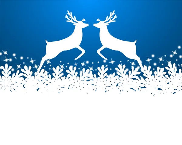 Joyeux Noël fond avec des flocons de neige, — Image vectorielle