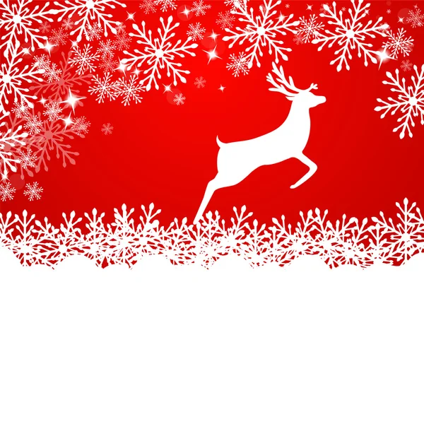 God jul bakgrund med snöflingor — Stock vektor