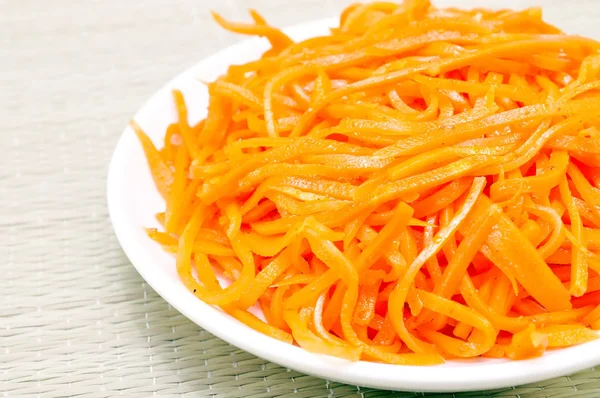 Korean carrot on the plate — Stock Photo, Image