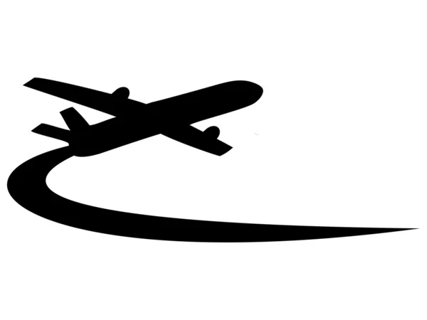 Conception de symbole d'avion — Image vectorielle