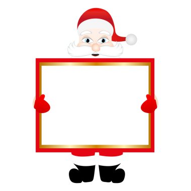 Noel Baba 'nın elinde bir bayrak
