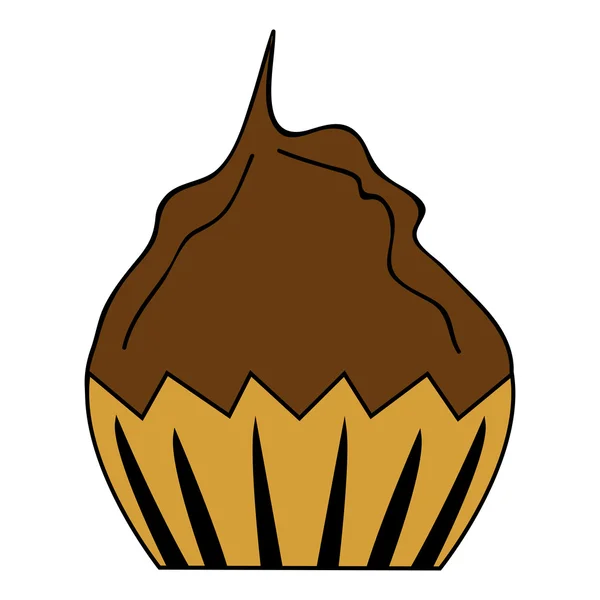 Muffin on a white background — Stock Vector