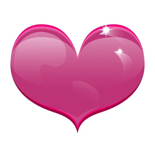 Cuore rosa San Valentino — Vettoriale Stock