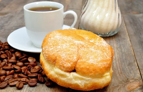 Coffee and donut — Stock Photo, Image