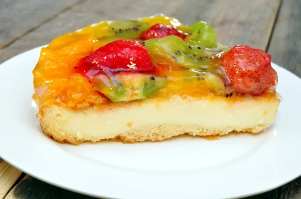 Frugt og bær cheesecake - Stock-foto