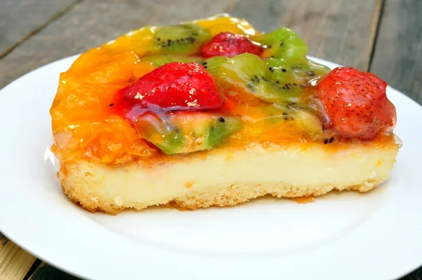 Frugt og bær cheesecake - Stock-foto