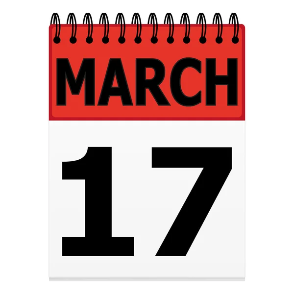 St. patrick's day i kalendern — Stock vektor
