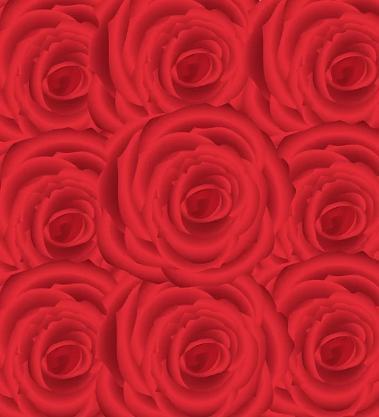 Papel de parede padrão com de rosas vermelhas —  Vetores de Stock