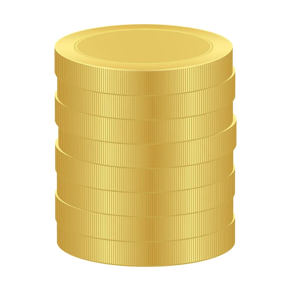 Stoh zlatých mincí — Stockový vektor
