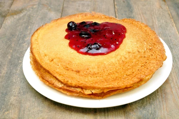 Frittelle con marmellata — Foto Stock