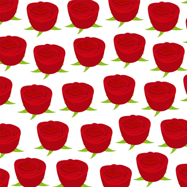 Papel de parede padrão com de rosas vermelhas —  Vetores de Stock
