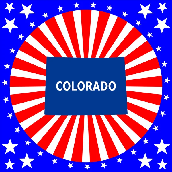 U.S. state of Colorado on the map — Stock Vector