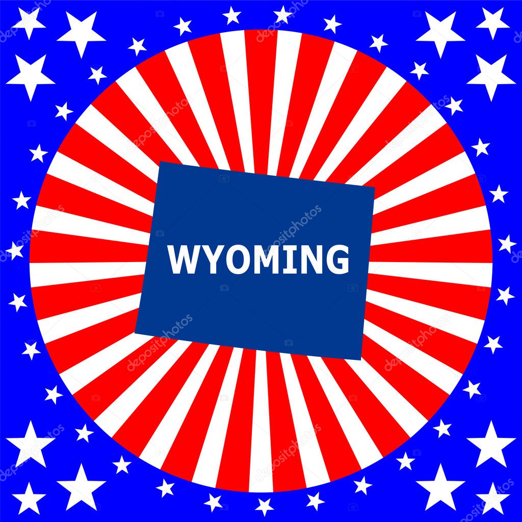 U.S. state on the U.S. map Wyoming