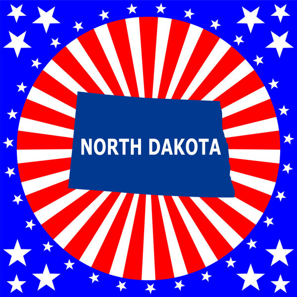 Карта американского штата Северная Дакота
