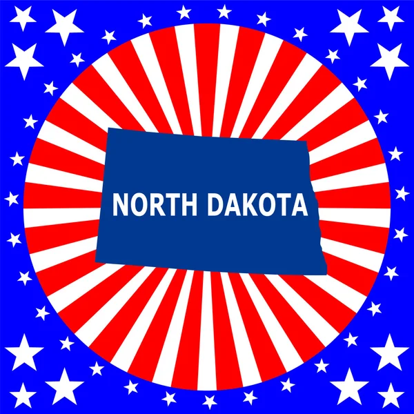 Kaart van de Amerikaanse staat north dakota — Stockvector