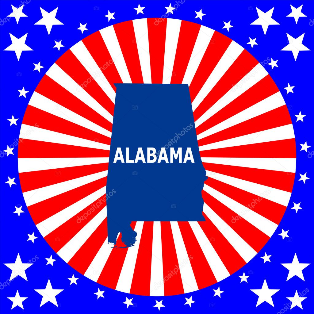 Map of the U.S. state of Alabama