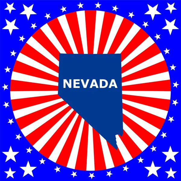 Mapa do estado americano de Nevada —  Vetores de Stock