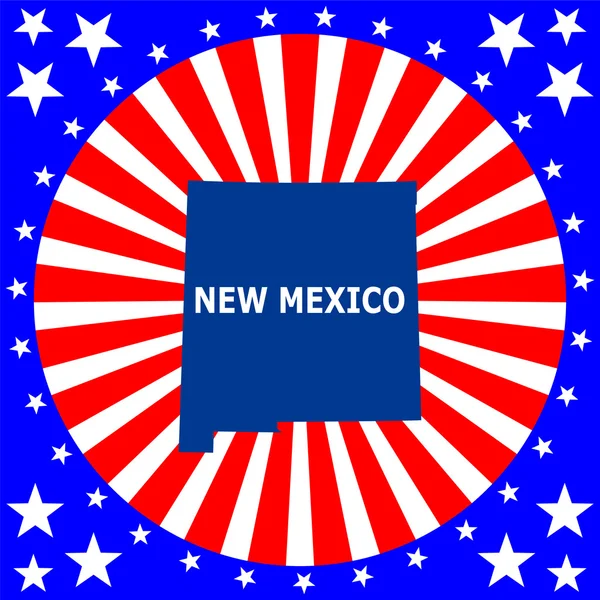 Karte des US-Bundesstaates New Mexico — Stockvektor