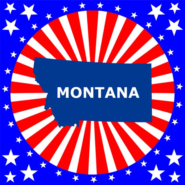 Karte des US-Bundesstaates Montana — Stockvektor