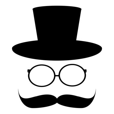 Bıyık, şapka, cam