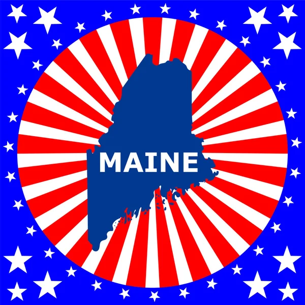 Kaart van de Amerikaanse staat maine — Stockvector