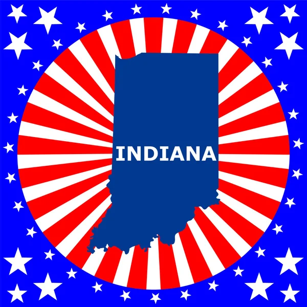 Karte des US-Bundesstaates Indiana — Stockvektor