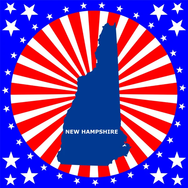 Mapa do estado americano de New Hampshire —  Vetores de Stock