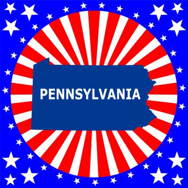 ABD'nin pennsylvania eyalet Haritası