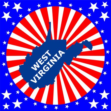 harita U.S. devlet Batı virginia