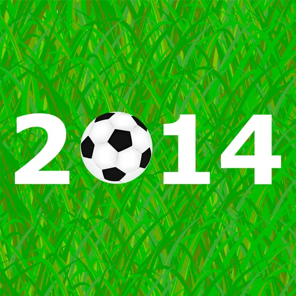 世界杯在 2014 年的背景下的草 — 图库矢量图片