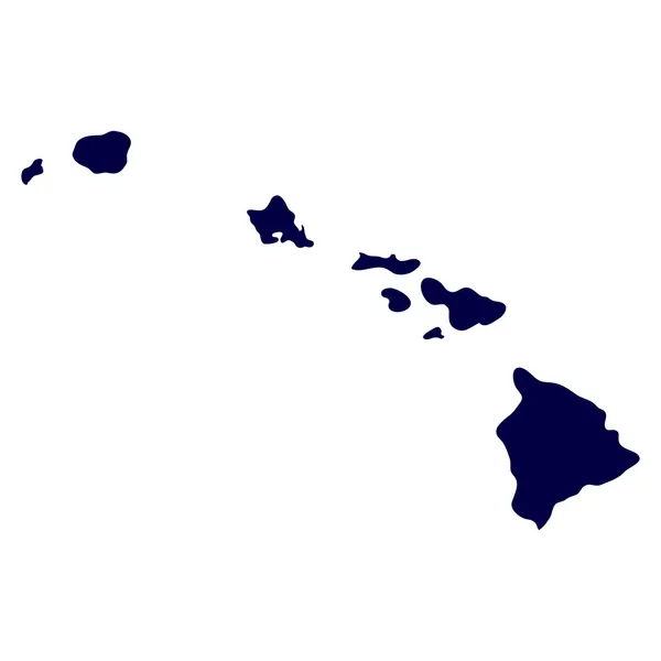 Mapa del estado de Hawaii — Vector de stock