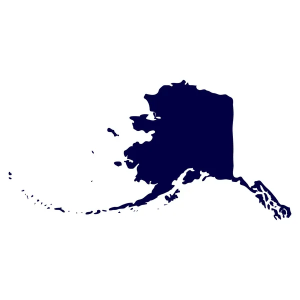 Mapa del estado de Alaska — Vector de stock