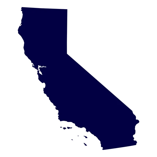 Kaart van de Amerikaanse staat Californië — Stockvector