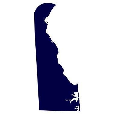 Map of the U.S. state of Delaware clipart