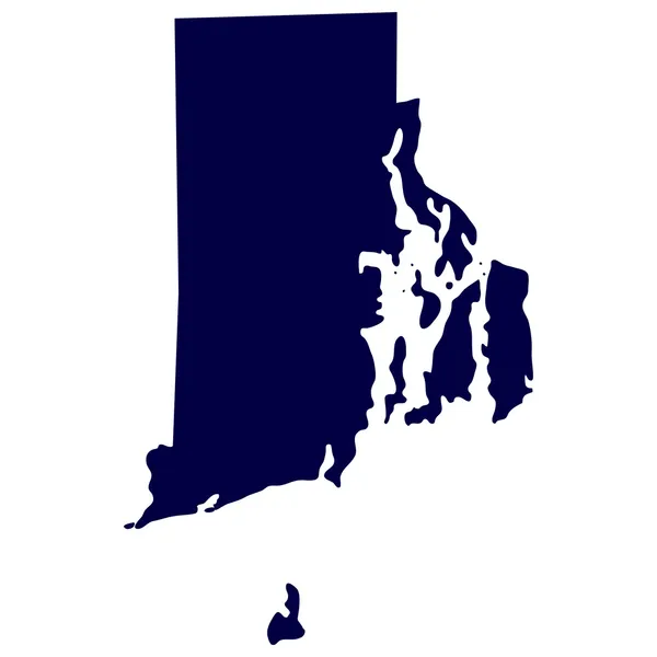 Carte de l'État américain du Rhode Island — Image vectorielle