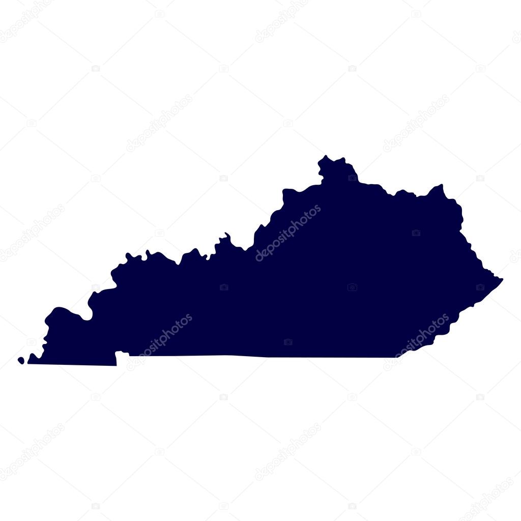 Map of the U.S. state of Kentucky