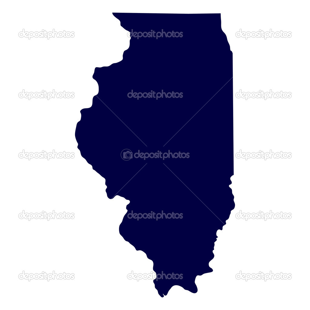 Map of the U.S. state of Illinois