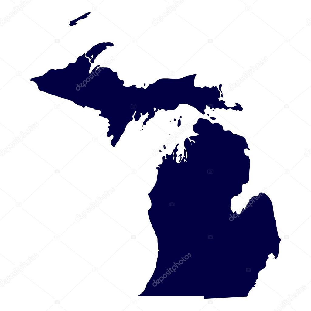 Map of the U.S. state of Michigan