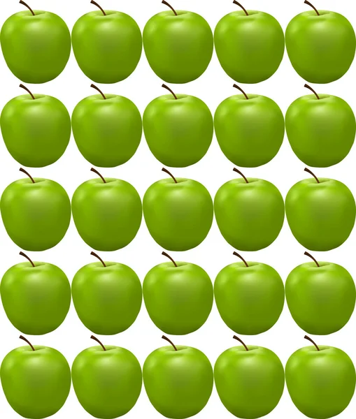 Seamless pattern with green apple — Stock Vector